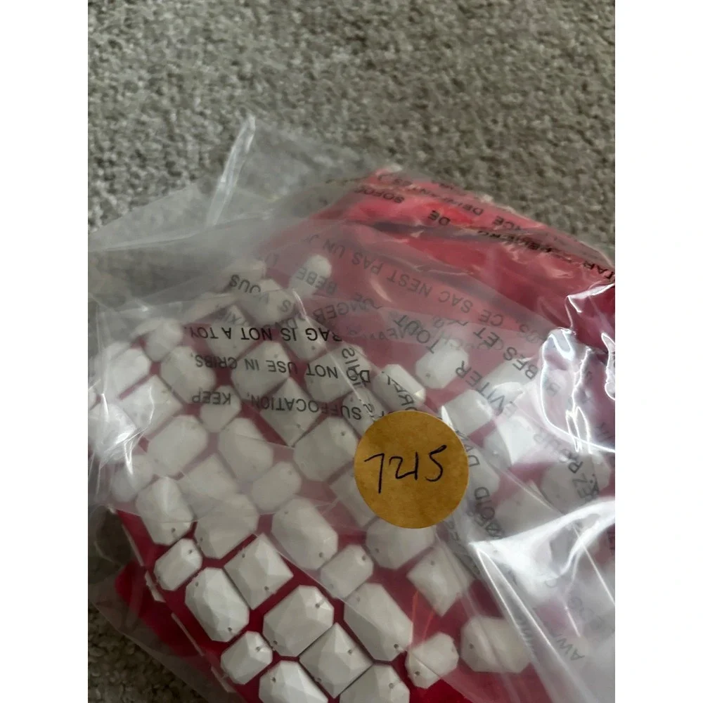 Tory Burch Tank Top Small Red White Beaded Bib Embellished Cotton Sleeveless